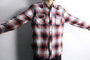 "roebuck & co." western plaid flannel shirt