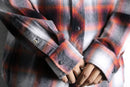 "roebuck & co." western plaid flannel shirt