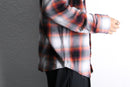 "roebuck & co." western plaid flannel shirt