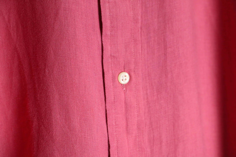 "Ralph Lauren" red color linen L/S shirt