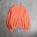70’s terracotta orange alpaca wool cardigan