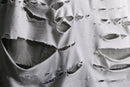 "Re:make" damaged tee docking stripe shirt
