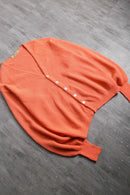 70’s terracotta orange alpaca wool cardigan