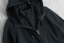 late 1990-00s ARMANI JEANS faux layered double-zip sweat hoodie