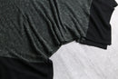 gray × black rib knit