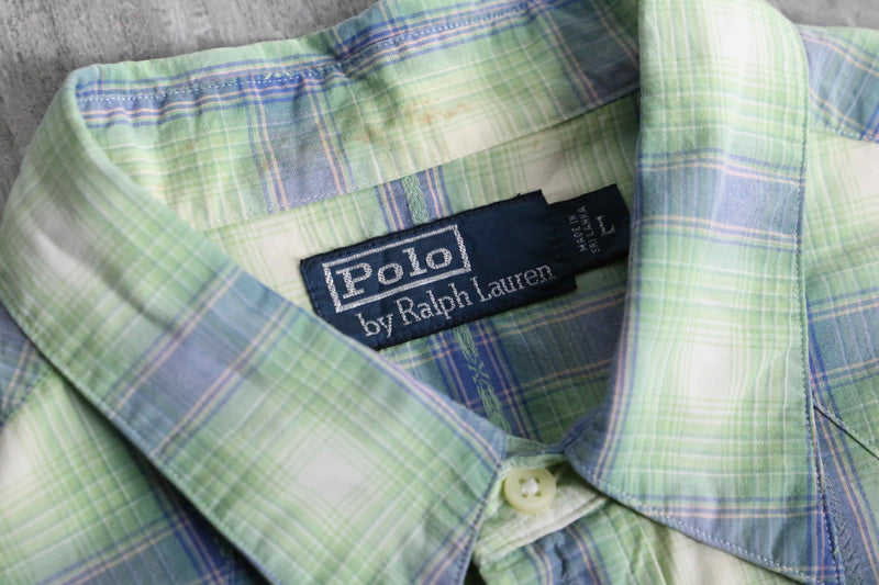 "Polo by Ralph Lauren" ombre check western shirt