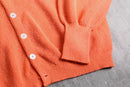 70’s terracotta orange alpaca wool cardigan