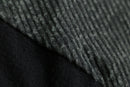gray × black rib knit