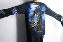 "Re:make" skull design layered long sleeve tee
