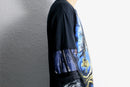 "Re:make" skull design layered long sleeve tee