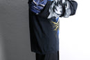 "Re:make" skull design layered long sleeve tee
