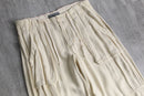 linen rayon ivory wide cargo pants