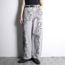paint design denim pants