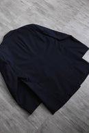 navy color gold button double breasted blazer