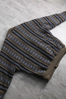 geometric stripe switch design shawl jacket