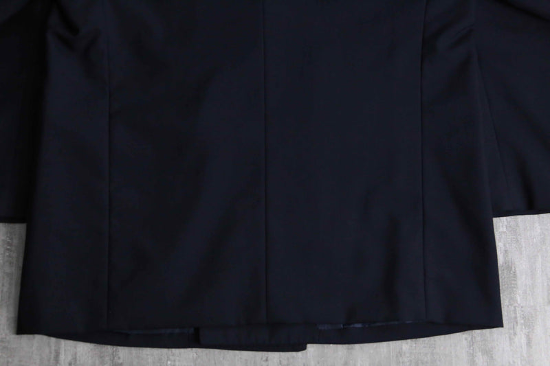 navy color gold button double breasted blazer