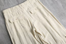 linen rayon ivory wide cargo pants
