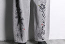 paint design denim pants