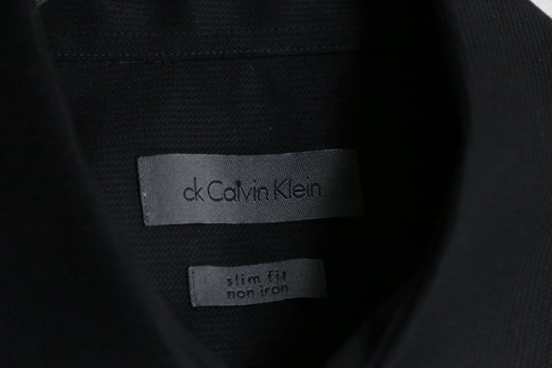 80’s "Calvin Klein" black color dress shirt