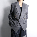 "Re:make" button stitch tailored jacket