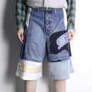 ''Re:make''patchwork design shorts