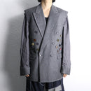"Re:make" button stitch tailored jacket