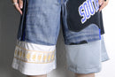 ''Re:make''patchwork design shorts
