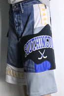 ''Re:make''patchwork design shorts