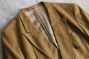 camel brown double-breasted tailored jacket
