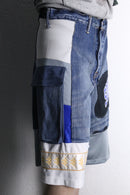 ''Re:make''patchwork design shorts