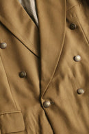 camel brown double-breasted tailored jacket