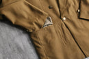 camel brown double-breasted tailored jacket