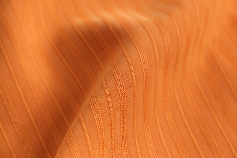 “Craft & Barrow” orange woven stripe poly shirt