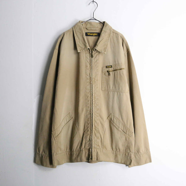 "Wrangler" beige color cotton zip up jacket