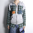 ''Re:make''shirt docking flower zip hoodie