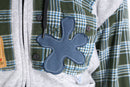 ''Re:make''shirt docking flower zip hoodie
