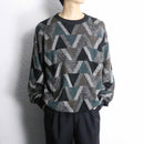 geometry slash pattern knit