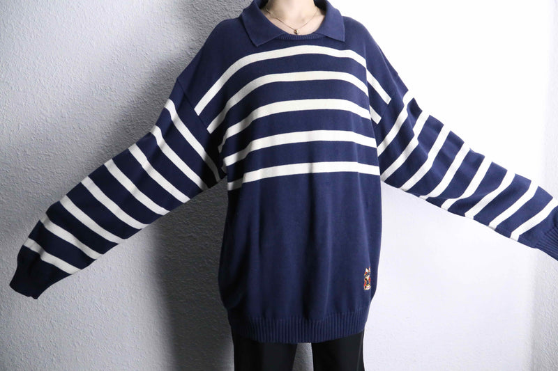1980's Dior loose border polo knit