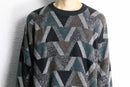 geometry slash pattern knit
