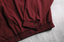 bordeaux stand collar pull over jacket