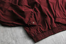 bordeaux stand collar pull over jacket
