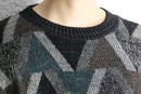 geometry slash pattern knit
