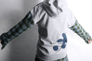 ''Re:make''shirt docking flower zip hoodie