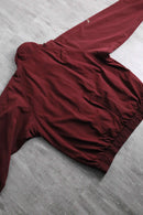 bordeaux stand collar pull over jacket