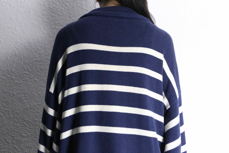 1980's Dior loose border polo knit