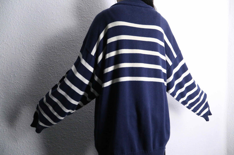 1980's Dior loose border polo knit