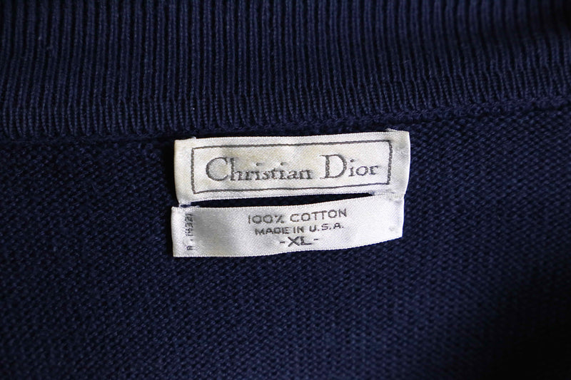 1980's Dior loose border polo knit