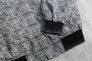 monotone total pattern blouson