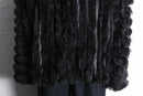 black fake fur unevenness jacket