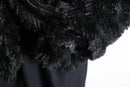 black fake fur unevenness jacket